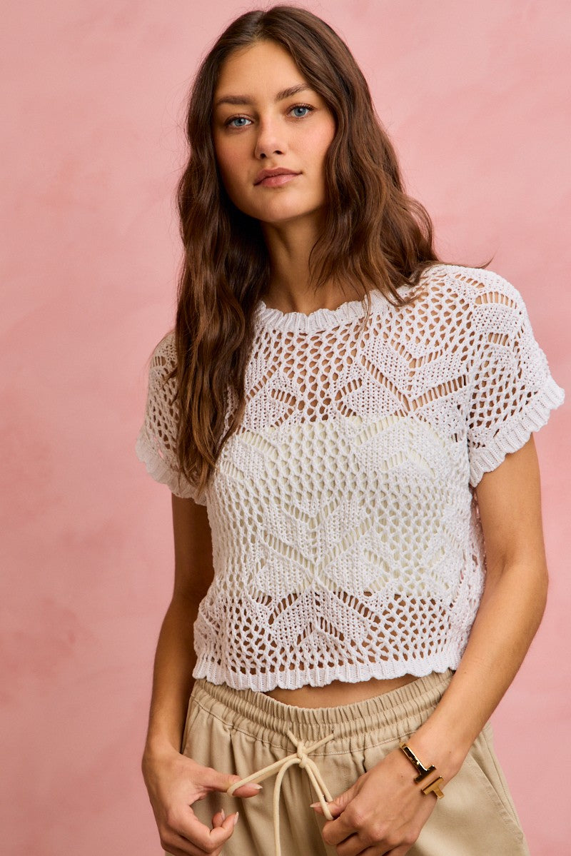 Top Bohemio Luna de Crochet Blanco, vista adicional 7