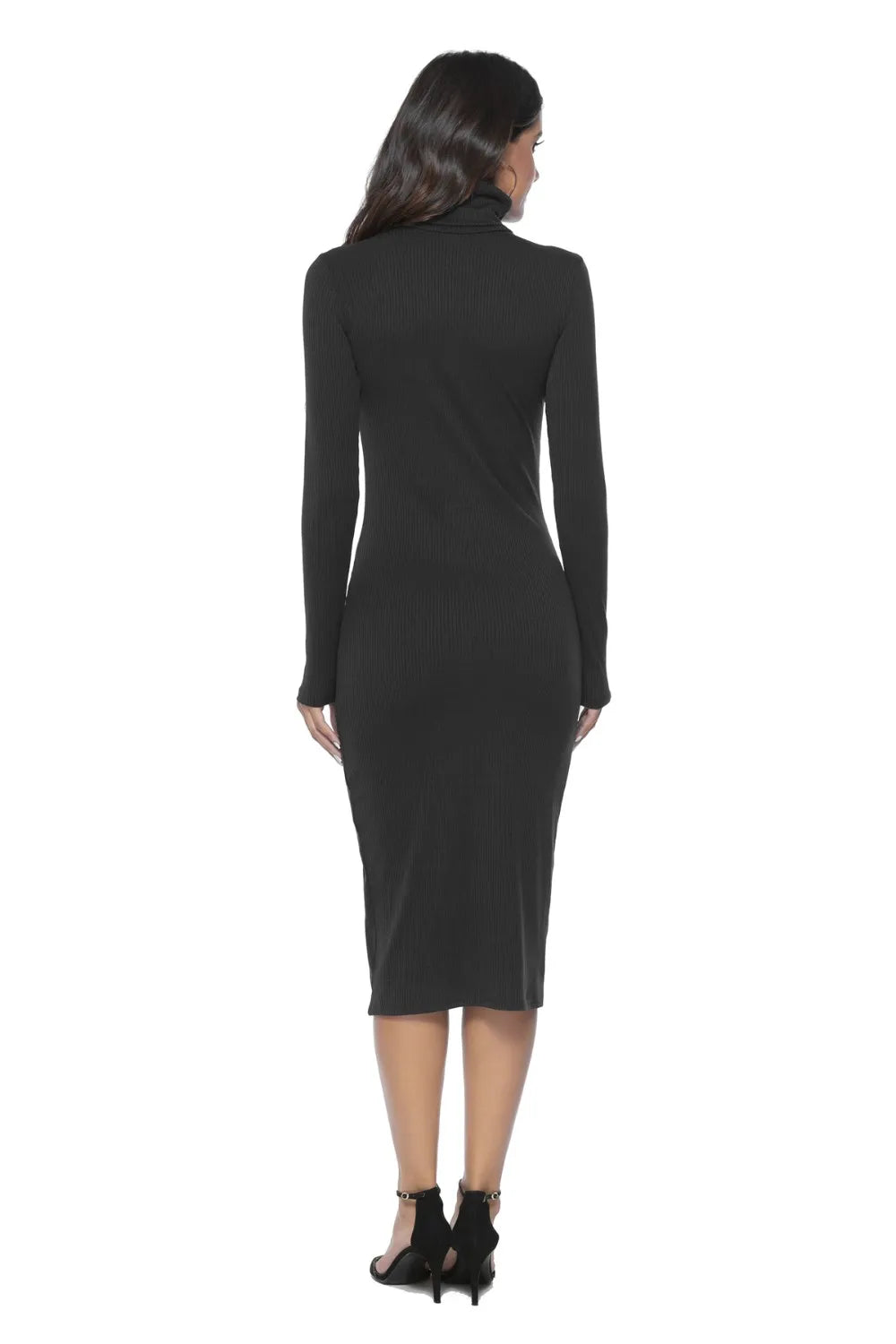 Vestido Midi Elena de Cuello Alto Acanalado, vista adicional 15