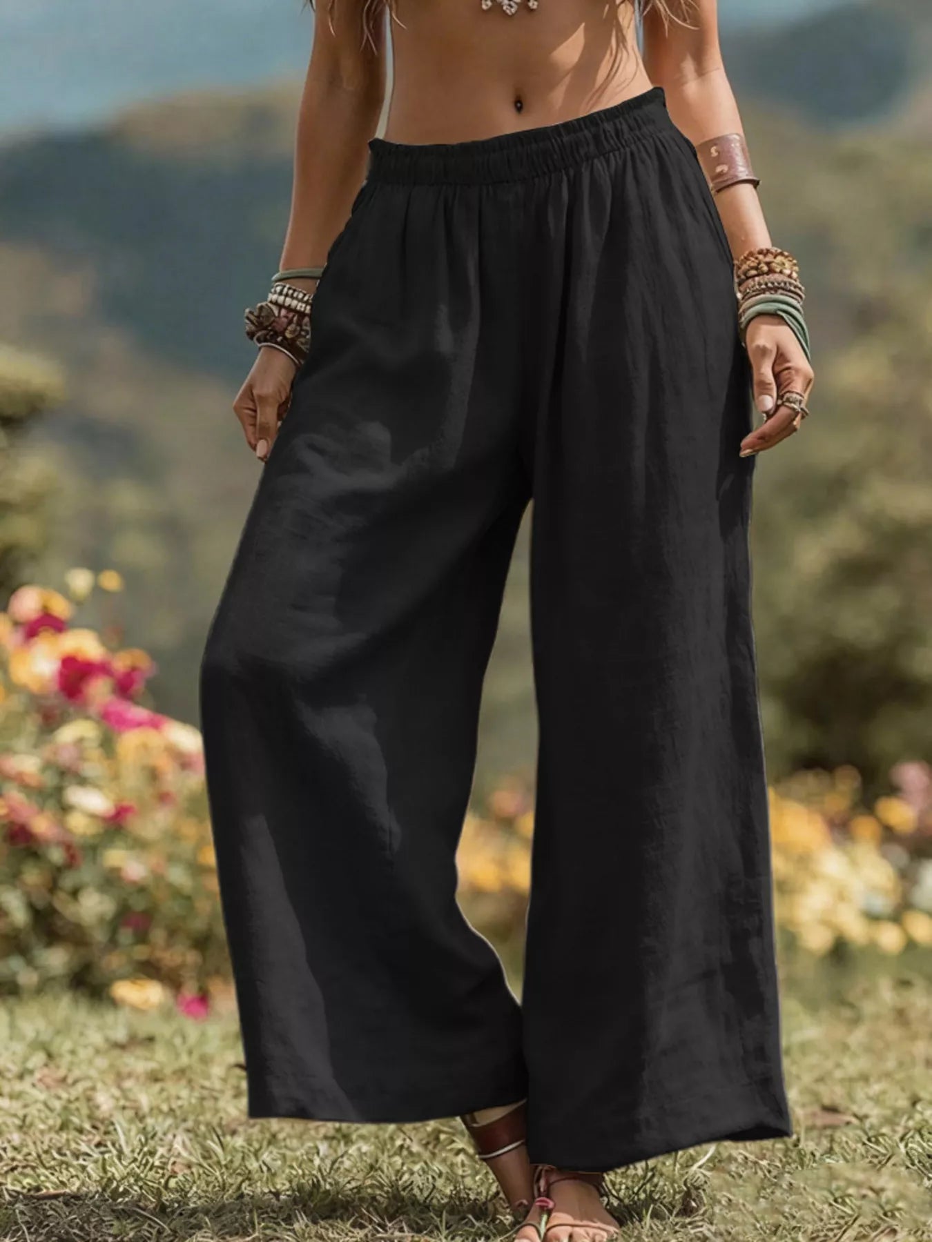 Pantalón Bohemio Paloma de Pierna Ancha, vista adicional 5