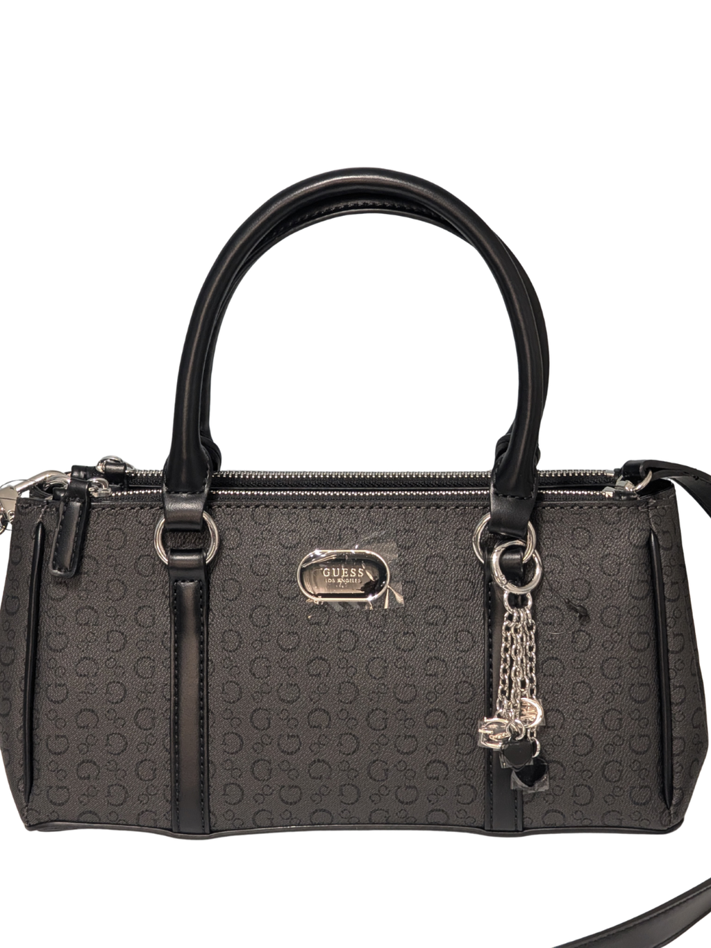 GUESS Bolso Satchel Marsala Monograma Coal