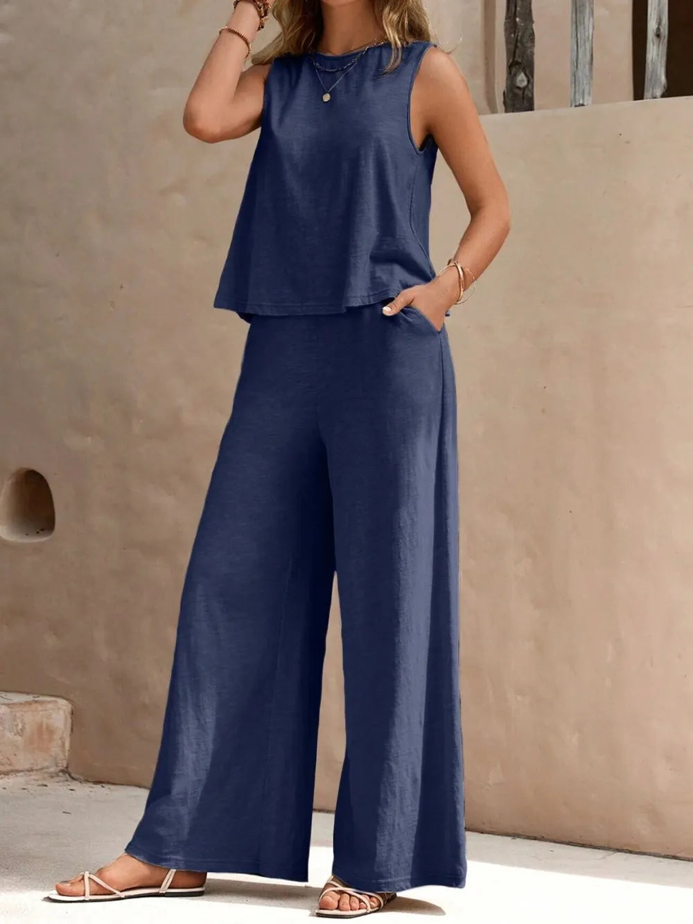 Conjunto Alma de Top Sin Mangas y Pantalón Palazo, vista adicional 13