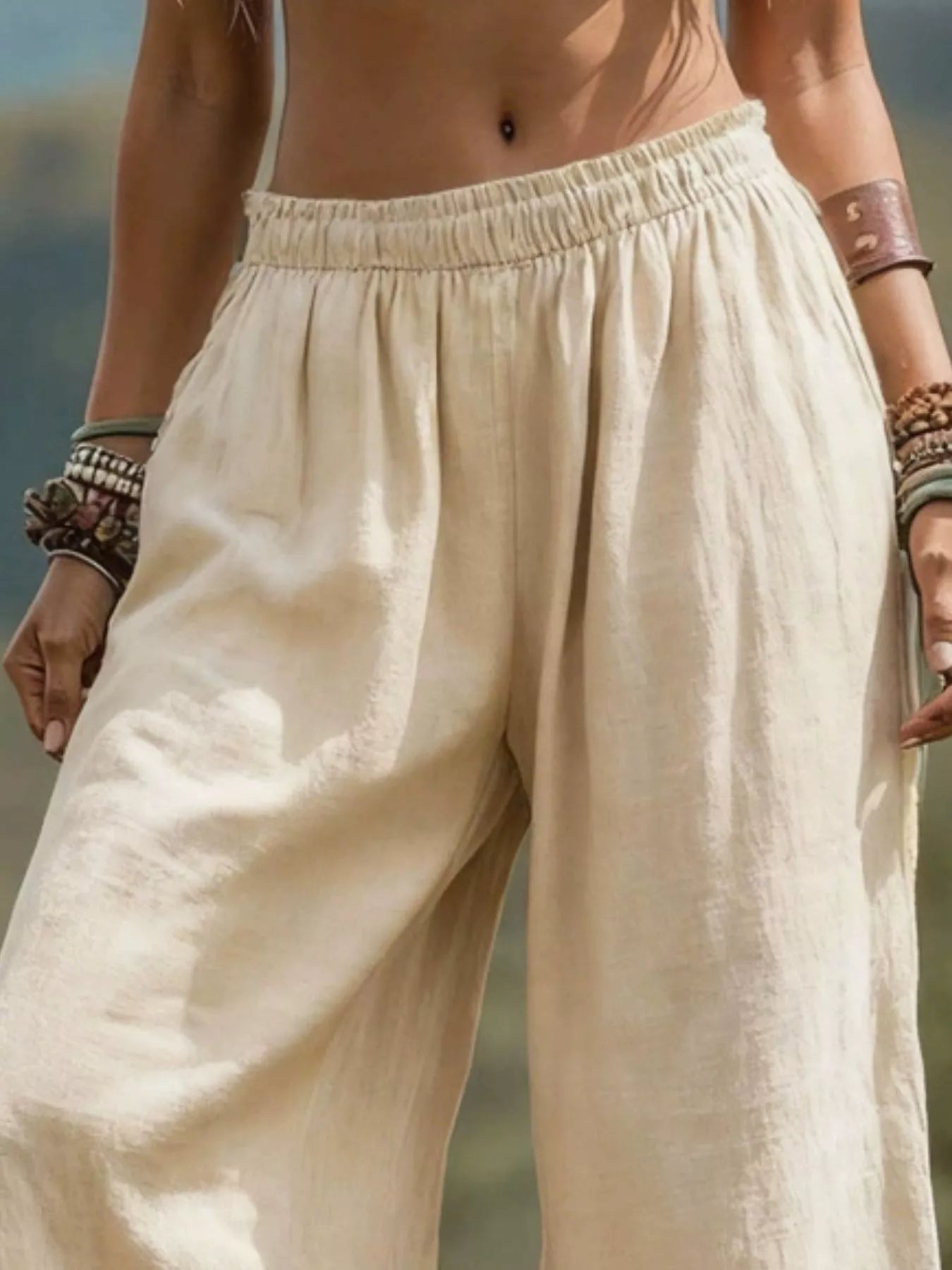 Pantalón Bohemio Paloma de Pierna Ancha, vista adicional 2