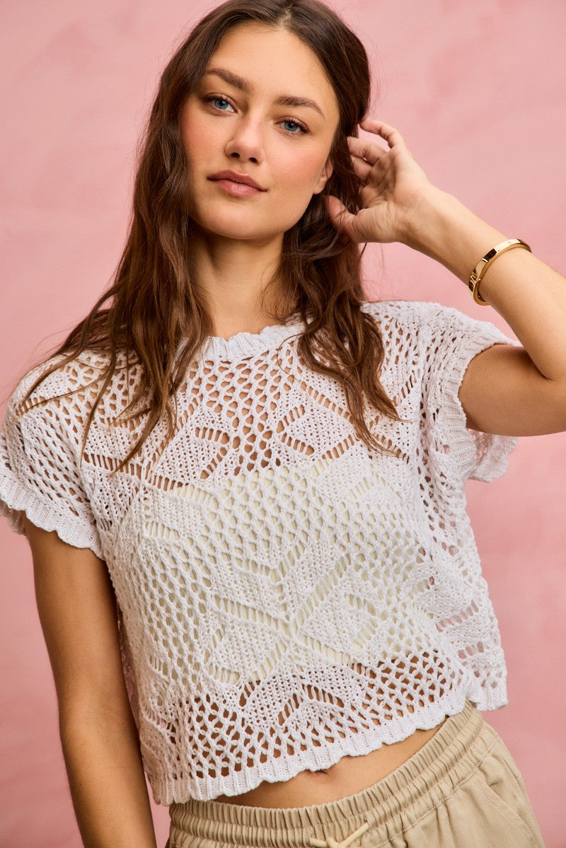 Top Bohemio Luna de Crochet Blanco, vista adicional 9