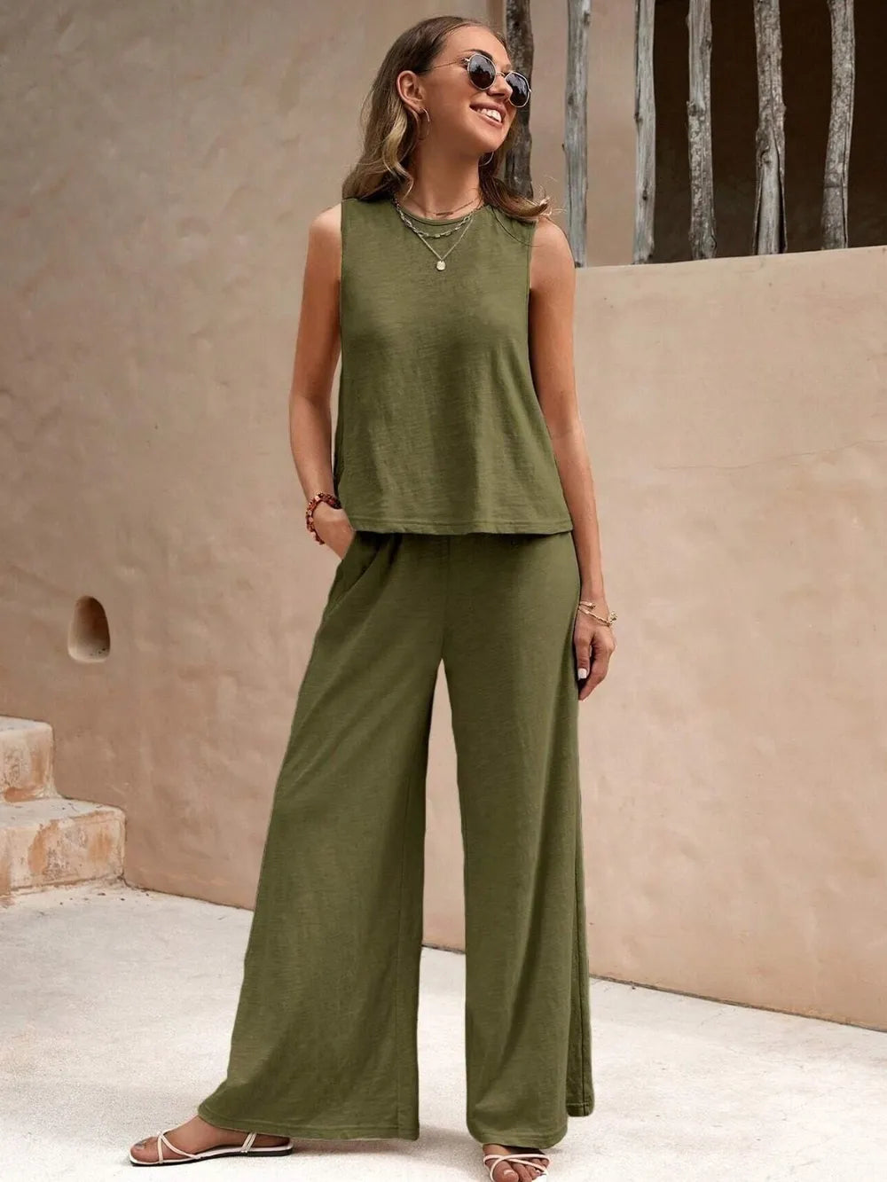 Conjunto Alma de Top Sin Mangas y Pantalón Palazo, vista adicional 10
