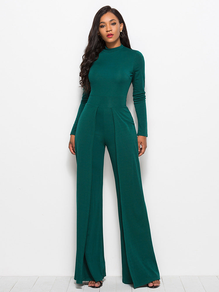 Jumpsuit Palazo Elena con Cuello Alto