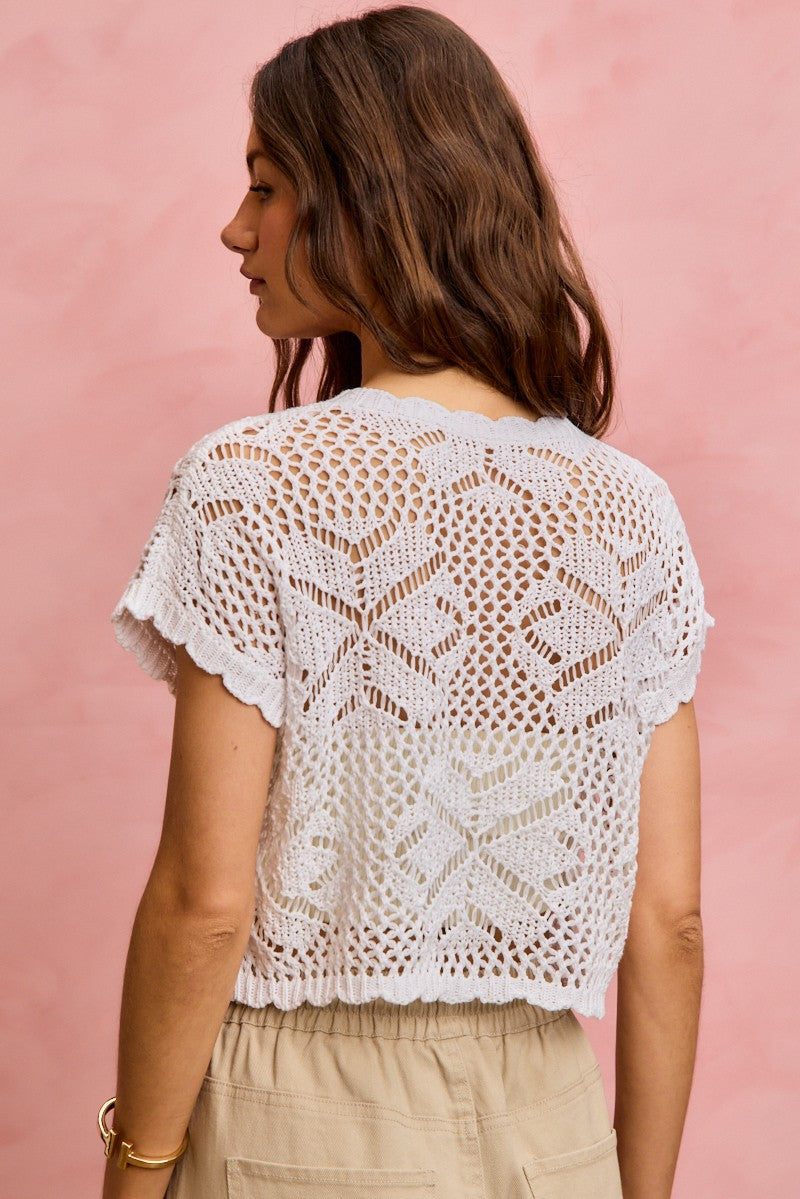 Top Bohemio Luna de Crochet Blanco, vista adicional 15