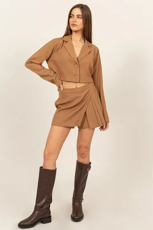 Blazer Corto Camel Siena de Algodón, vista adicional 5