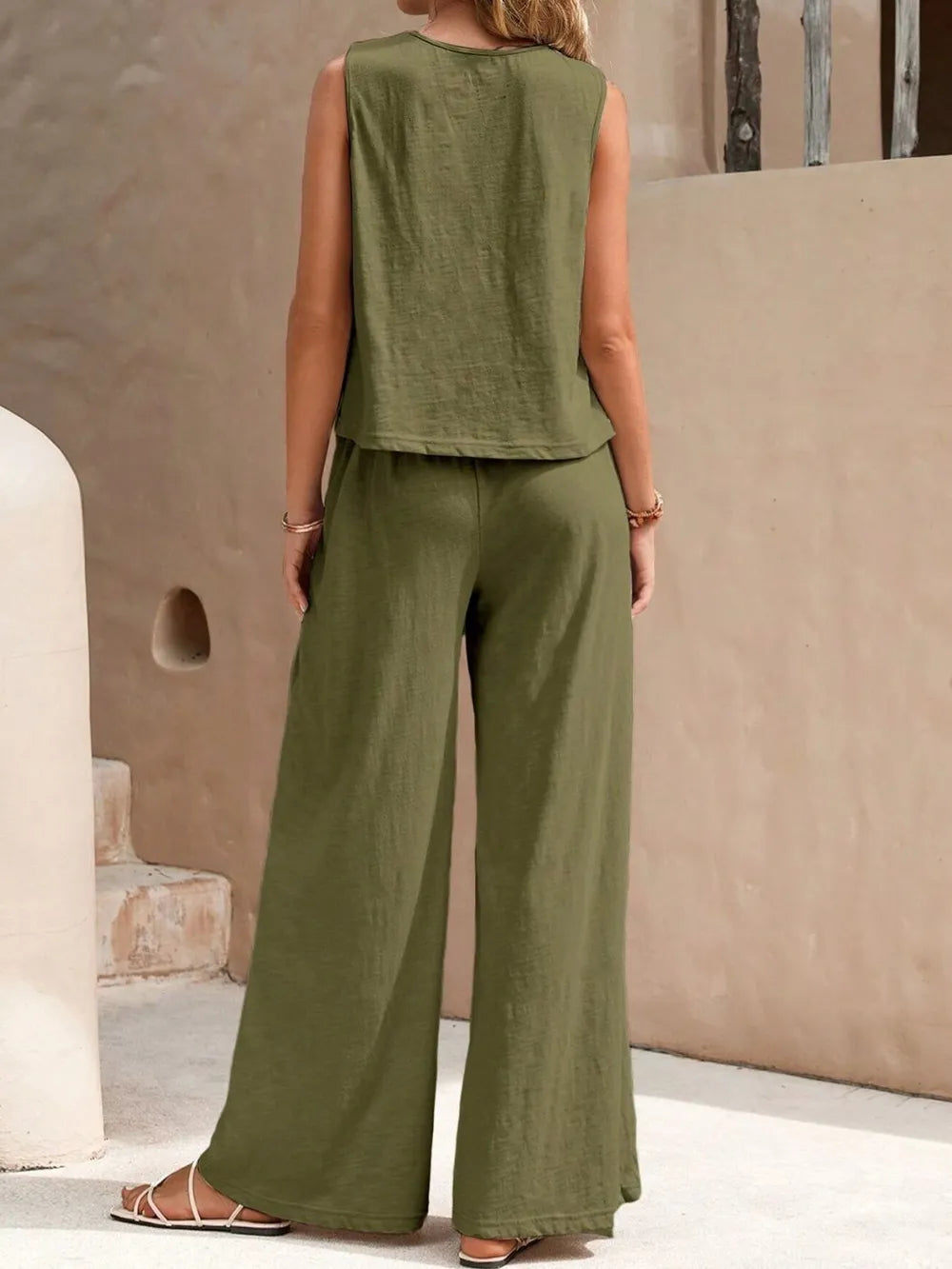 Conjunto Alma de Top Sin Mangas y Pantalón Palazo, vista adicional 11