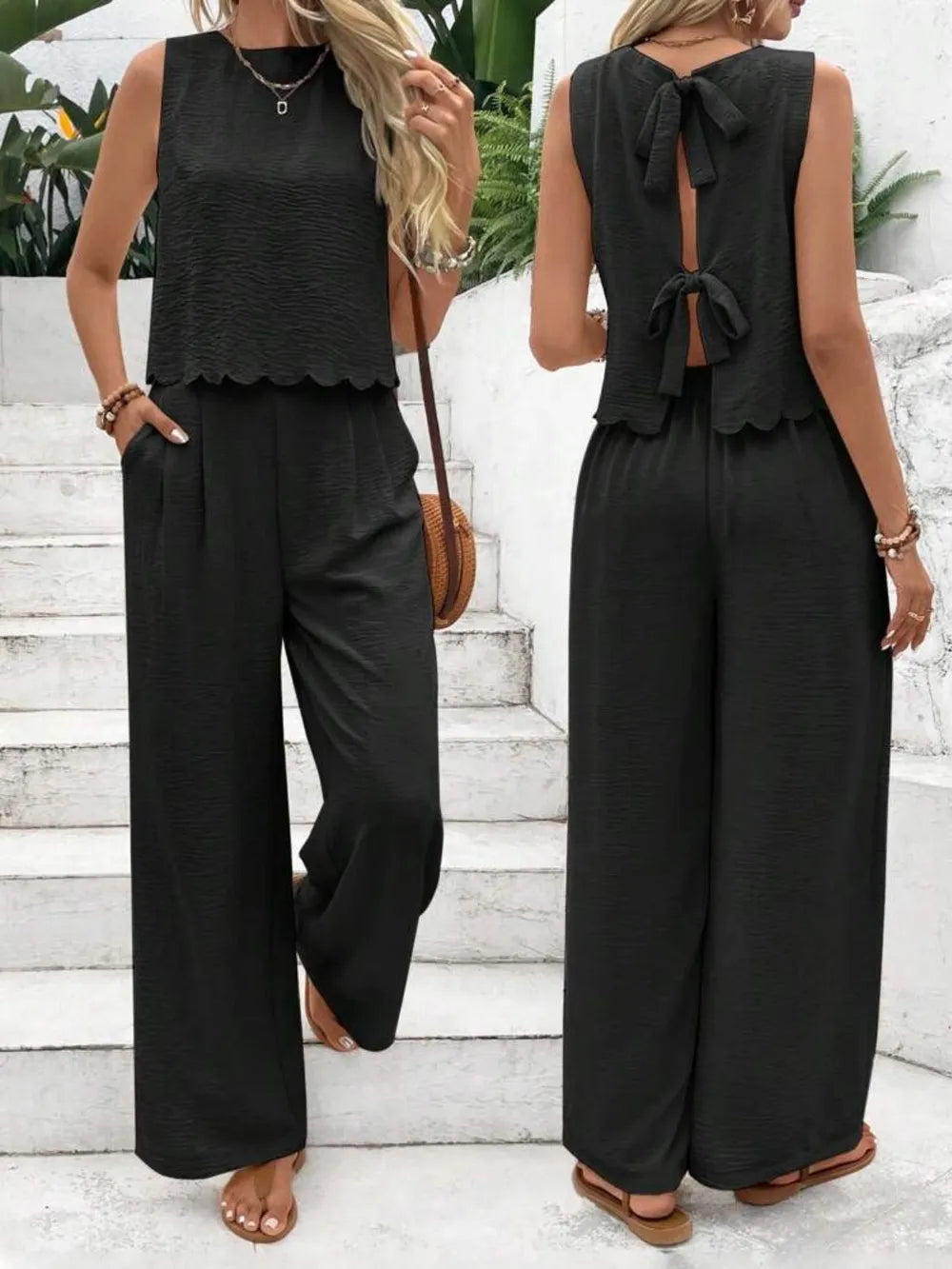 Conjunto Noa con Lazo Posterior y Pantalón Palazo, vista adicional 8