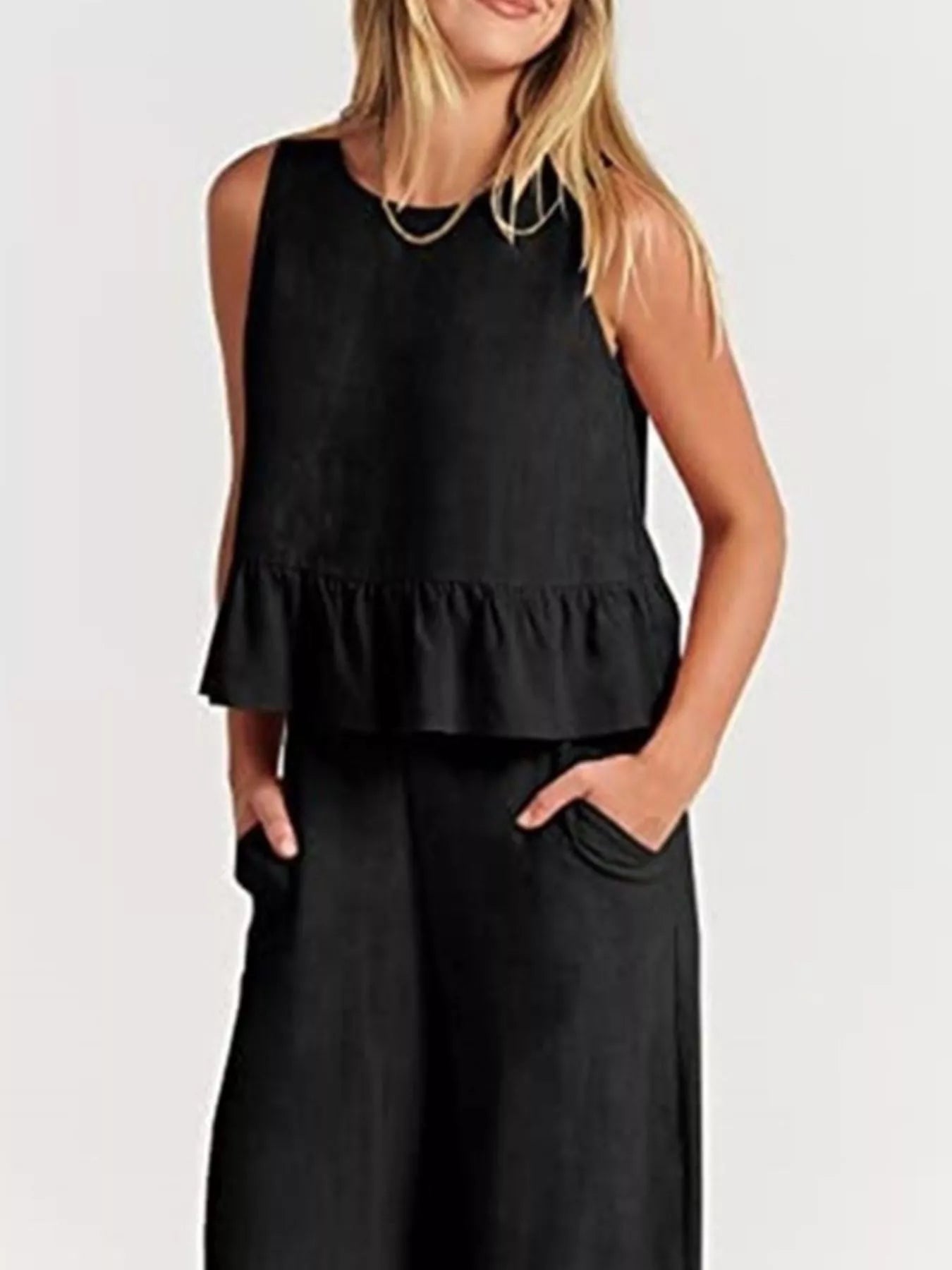 Conjunto Iris con Bajo de Volantes y Pantalón, vista adicional 8