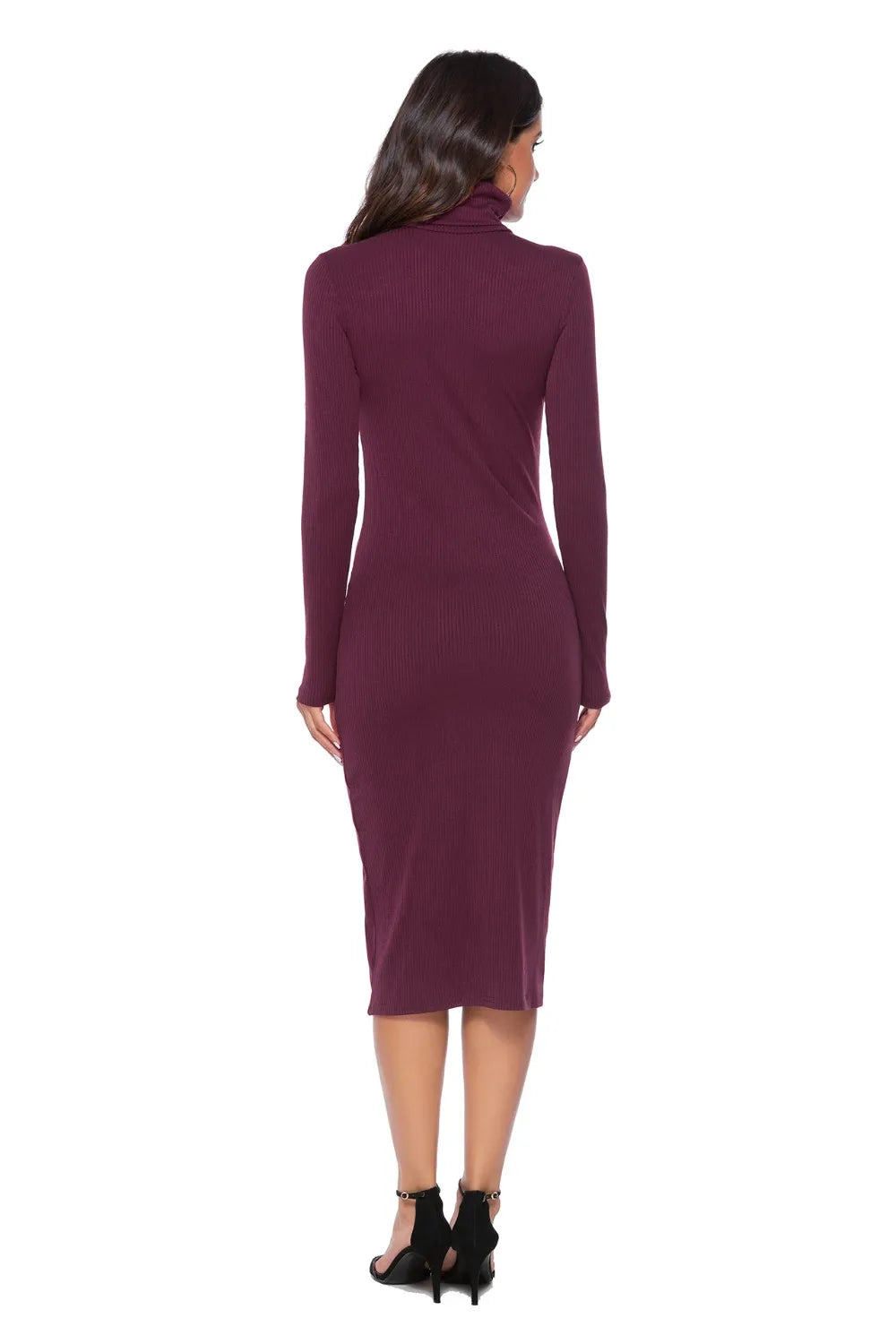 Vestido Midi Elena de Cuello Alto Acanalado, vista adicional 11