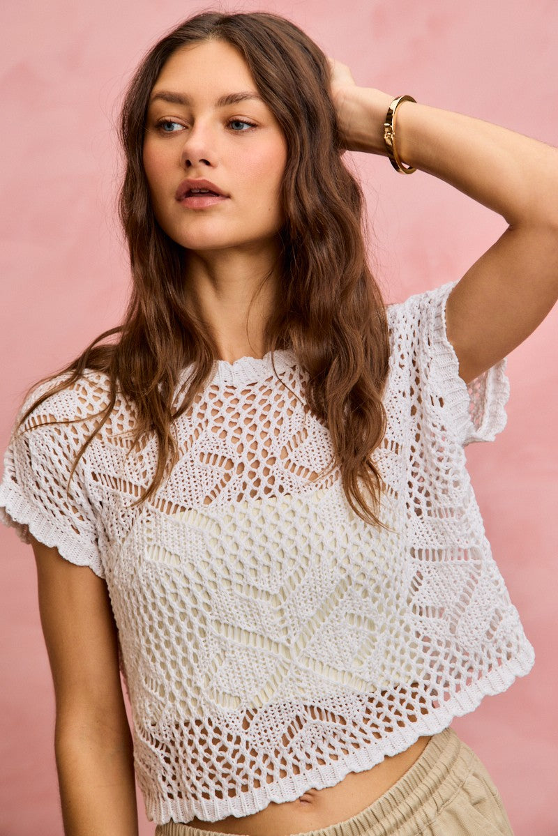 Top Bohemio Luna de Crochet Blanco, vista adicional 5