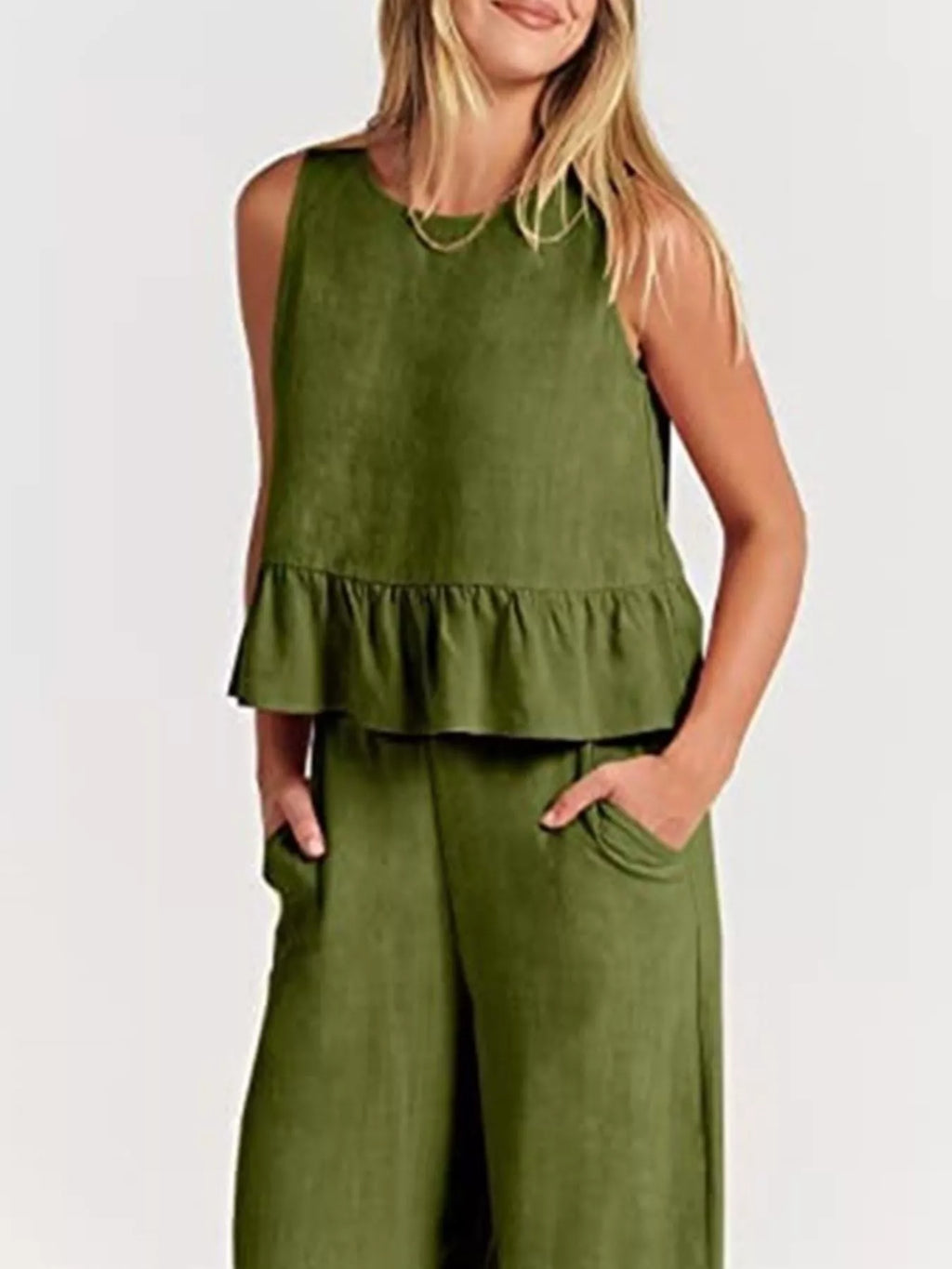 Conjunto Iris con Bajo de Volantes y Pantalón, vista adicional 6