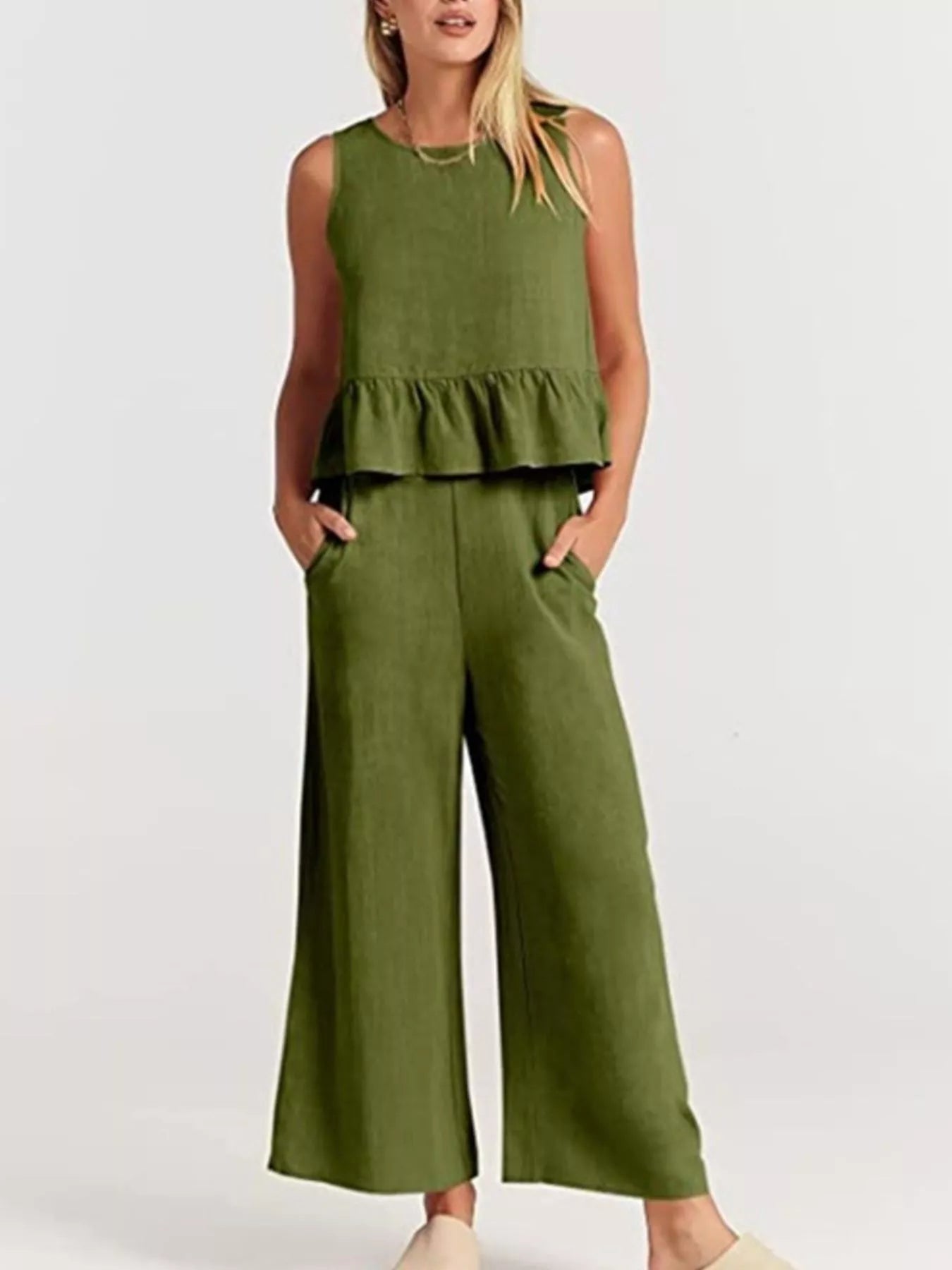 Conjunto Iris con Bajo de Volantes y Pantalón, vista adicional 5